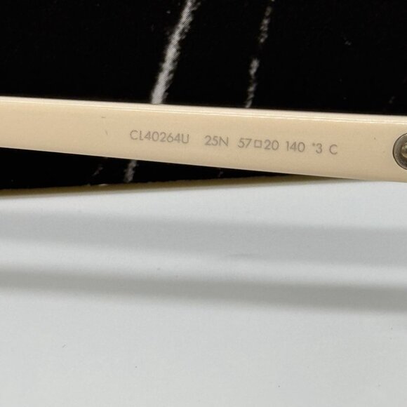 NEW CL40264U 25N CELINE SUNGLASSES IVORY KHAKI WOMEN EYEWEAR CELINE - Picture 10 of 12